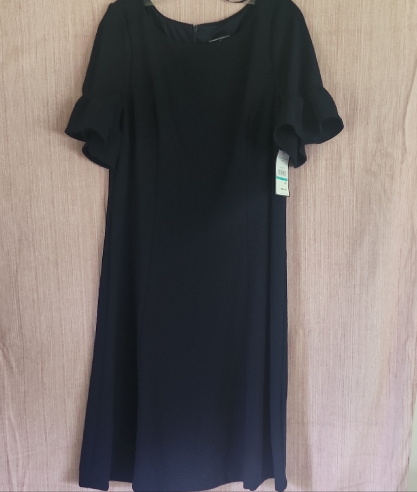 Jessica Howard Navy Ruffle Sleeve Dress